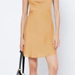 SheIn Mustard Yellow Cowl Neck Satin Slip Dress Gold Size M Photo 0