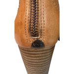 UGG  Charlotte Perforated Tan Leather Cowgirl Ankle Booties Zip Back Sz 7 EU 38 Photo 8