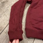 Tuckernuck Burgundy Cable Knit Sweater crewneck Red Photo 3