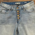 REWASH  Light Blue High Rise Straight Leg Button Fly Vintage Look Size 28 Photo 1