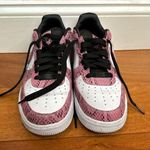 Nike  Air Force 1 by You ID Snakeskin Pink white White Black size 7 Photo 0