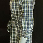 Steven Alan  Blue, Green, White, & Yellow Plaid Button Down Dress & Belt (M) Photo 0
