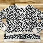 Sincerely Jules Soft Cheetah Print Crewneck Sweatshirt Women’s XS Black Photo 0
