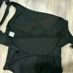 Kona Sol  One Shoulder Asymmetrical One Piece Black Swimsuit Bathing Suit Size XL Photo 2