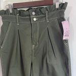 Wild Fable  Olive Green Paperbag Preppy, Boho Straight Leg Pants Photo 1