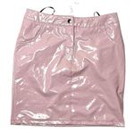 Missguided ‎ Glossy pink Patent Leather mini skirt 6 Barbie futuristic Photo 0