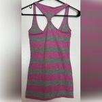 Jenni  XS Pink Gray Stripe Women's Tank Beach Punk Photo 2