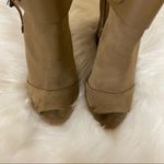 joe's jeans 🛍️  Petra Suede Peep Toe Tobacco Tan Block Heel Sandals Size 5.5 Photo 7