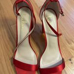 Lulus Red Satin Heels Photo 3