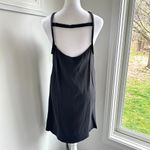 Maje  NWT Bretelle Fran Silk Leather Fringe Black Shift Dress Sz Medium / 2 Photo 4