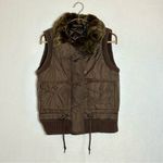 DKNY Active Women’s Vests Brown Faux Fur Warm Size S Photo 1