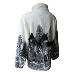 Vintage Glacier Gear Outdoor Faux Fur Zip Front Jacket, Sz M White Size M Photo 3