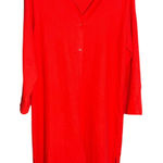 Haute Hippie Red Linen Viscose Button Front Shirt Dress Maxi Size XS Photo 0