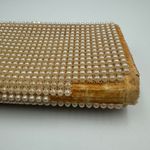 Vintage JR Made in USA Beaded Clutch Purse Evening Bag Elegant Party Tan Photo 1