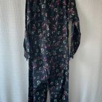 Warm brand multicolored cotton jumpsuit size small Blue Photo 4