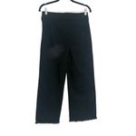 Akris Punto Straight Leg Cropped Raw Hem Black Mid Rise Jeans US 4 Photo 1