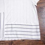 St. John  • alternating stripes contrast tee top popover cream black patchwork Photo 3