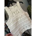 Sea NYC Gia Crochet Sleeveless Wool Boho Top Cream Womens Size Large Photo 6