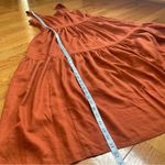 Ann Taylor Square Neck Midi Tiered Linen Blend Dress Sleeveless Summer Sz 12 Photo 11