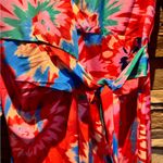 Sunday Up Colorful Long Sleeve Wrap Dress Red Photo 2