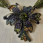 Heidi Daus Statement Floral Necklace with Genuine Amethyst Beads & Multicolor Cr Purple Photo 1