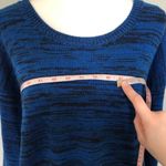 Style & Co NWOT Cobalt Blue Black Marled Sweater Photo 4