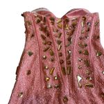 Issue New York Strapless Beaded Mini Dress Party Vintage Retro Size 4 Women's Pink Photo 7