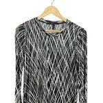 BCBGMAXAZRIA Women’s Jeanna Brush Stroke Swing Dress Black/White XXS Photo 5