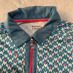 Bette and Court women's medium blue white pink polo golf tennis shirt short Photo 3