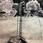 Divided 💋 Short Mini Skirt Black Denim Floral Womens, Size 4 Photo 3