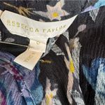 Rebecca Taylor  Silk Solstice Floral High Neck Short Dress Black Size 0 Photo 7