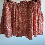 Elan  Peach Floral Mini Skirt Photo 1