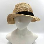 J. Crew Raffia Straw Crochet Brim Hat F1722 Packable Vegan Tan Photo 8