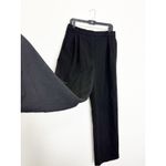 Babaton Aritzia  The Effortless Pleated Wide Leg Pants Size 12 Black Office Chic Photo 9