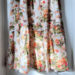 Anthropologie  Floral Multicolor Sleeveless Square Neck Maxi Dress White Large Photo 6