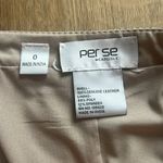 Per Se  Real Leather Gold Metallic Skirt Size 0 Photo 2