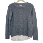 Unif Women's Gray Ribbed Waffle Knit Pullover Acrylic Blend Sweater Size Small Photo 3