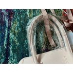 JustFab Pastel Pink Rosewater Faux Leather Silver Chain Handle Satchel Purse Photo 9