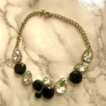 J.Crew black and rhinestone gold tone statement necklace Photo 5