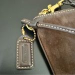 Coach Vintage Leatherware Dark Brown Suede Leather Wristlet Wallet Photo 5