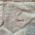Claire V Merci Beaucoup Drawstring Pouch Dustbag Storage Bag white and red Photo 4
