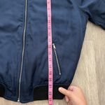 Kendall + Kylie Navy Blue Bomber Puff Zip Jacket Size Small Photo 9