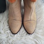 Nicole Gold Brown Baroque Metallic Fabric Leather Ankle Boots Size 7.5 Photo 3