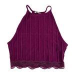 Free People Intimately  XS Wine All Your Love Crop Bralette Top Ribbed Lightweigh Photo 2
