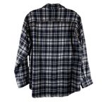 IRO Black and White Plaid Flannel Grommet Detail Snap Front Shirt Size 36 Photo 6