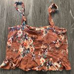 Love Tree Pink Floral Cropped Tank Photo 0