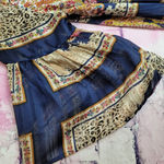 Umgee  FLORAL PAISLEY ANIMAL PRINT SHEER OPEN FRONT KIMONO CARDIGAN MEDIUM Photo 3