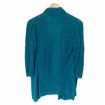 Anthropologie  Open Front Cardigan Sweater Long Sleeve Green Ramie Teal Small EUC Photo 1
