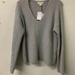 Treasure & Bond  Gray Wool Blend V-neck Rib Stitch Pullover Sweater Photo 1