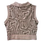 SheIn Green Print Collared V-Neck Tank Crop Top Photo 4